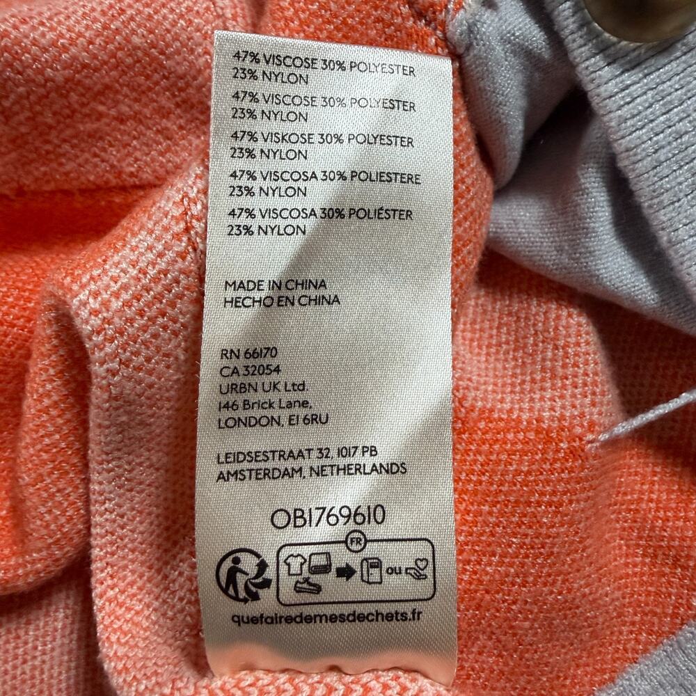 We The Free People Manny Checkered Oversized Cardigan Orange Womens XS Boho Cozy - Picture 9 of 12